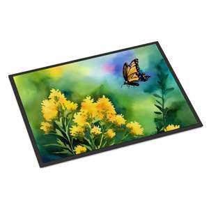 Kentucky Goldenrod Watercolor Doormat Non-Slip Indoor/<b>Outdoor</b> Entryway Rug Low Pile 24H X 36W Washable Front <b>Door</b> <b>Mat</b> - Product Image 1