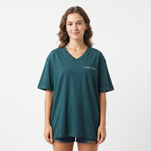 Wholesale <b>Women's</b> Breathable Cotton <b>V</b> <b>Neck</b> Oversized Tee Casual Cropped Loose Fit Streetwear Fashion <b>T</b> <b>Shirt</b> - Product Image 5