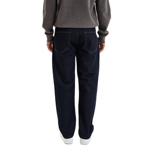 Casual Men’s Relaxed Fit 100% Cotton Denim Jeans Standard Waist 5 Pocket Pants Streetwear Zip Fly Trendy Style - Product Image 5