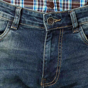 Pantalones Holgados Ajustables para Hombre, de Algodón y Elastano, de Cintura Baja, con Aspecto Desgastado, Estilo Jeans Rectos, Color Lavado - Product Image 6