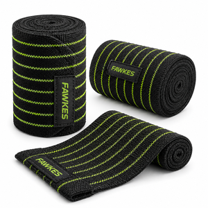 Bandes de genou FAWKES Sports FK-KS-001 de qualité supérieure pour entraînement croisé, haltérophilie, gym, compression, durables, respirantes, unisexes - Product Image 3