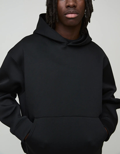 Custom 420 GSM Oversized Heavyweight Cotton Boxy Hoodie <b>Men</b> High Quality Fit Hombre Crop <b>Top</b> Hoodies Casual Hip Hop Streetwear - Product Image 3