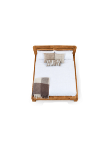 Base de Cama Moderna de Madera, Cabecera de Panel de Madera de Teca Sólida para Dormitorio, Casa, Villa, Hotel, Tamaños King y Queen - Product Image 4