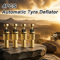 4-teiliges 10-30PSI Einstellbares Reifenablassventil-Set mit Kupfer-Schnellverschluss für 4x4 SUV LKW Sand Offroad