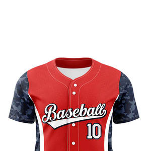 Custom <b>Baseball</b> Jersey Button Up Athletic Sports Shirt Lightweight Polyester Breathable Team Uniform - Product Image 2