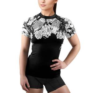 <b>Women</b> HALF Sleeve Rashguard Durable <b>Compression</b> Base Layer Quick Dry Training Wear - Product Image 4