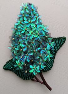 MD HANDICRAFTS Luxury Handmade Customizable Design Unisex Wedding & Engagement Lapel Brooch with Embroidery and Bead Accents - Product Image 4