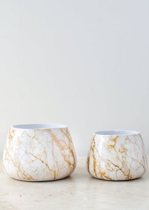 Macetero de estilo americano moderno con patrón de mármol, decoración duradera para plantas de interior - Product Image 3