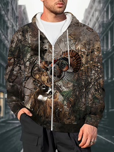 Achetez un sweat à capuche de chasse respirant de haute qualité en coton mélangé avec sublimation 3D pour hommes, fabriqué au Pakistan - Product Image 6