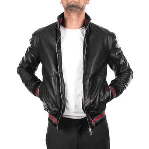<b>Plus</b> <b>Size</b> Black Sheepskin Leather Motorcycle <b>Jacket</b> – Winter Biker Style OEM ODM Wholesale Supplier - Product Image 1