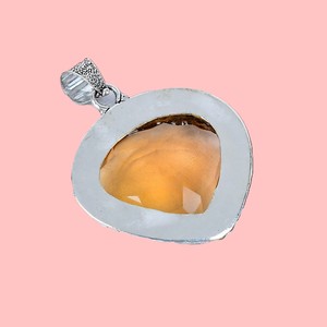 Colgante de Morganita en Forma de Corazón, Plata de Ley 925, Hecho a Mano, Colgante de Piedra Preciosa Vintage, Joyería Bohemia, Regalo de Boda para Mujer - Product Image 3