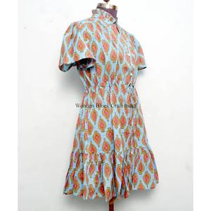 Wholesale Customize High Quality Womens Clothing Short Sexy Cute Casual <b>Mini</b> Dress Floral Print Slim Short-sleeve Dresses - Product Image 5