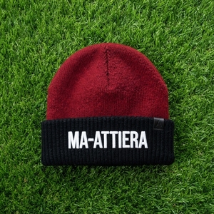 Gorro de Punto Acanalado Rojo y Negro con Puño, Gorro Cálido de Invierno con Logotipo Bordado Personalizado - Product Image 6