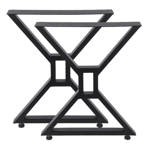 28" Height Dining <b>Table</b> <b>Legs</b>, <b>Metal</b> <b>Table</b> <b>Legs</b> 2PCs, Hollow X-Shaped <b>Legs</b> 440 Lbs Load Capacity DIY Coffee <b>Table</b> EDPTBL027 - Product Image 4