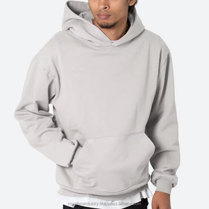Sudadera con capucha extragrande de algodón 100% personalizada para hombre, jersey con hombros caídos y bolsillos funcionales, peso pesado para la temporada de otoño - Product Image 1