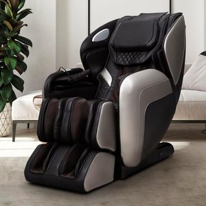 Fauteuil de massage corporel complet de luxe à gravité zéro avec IA de haute technologie - Cuir PU moderne, fonction musicale, écran intelligent et masseur de pieds - Product Image 2