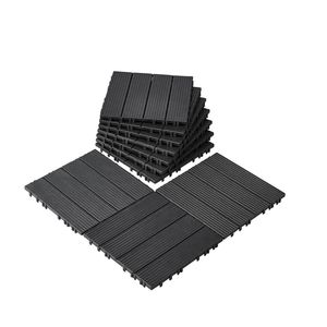 Piastrelle per Pavimenti a Incastro, Confezione da 10, 30x30 cm, 10 Metri Quadrati Pavimentazione Esterna in Plastica Impermeabile per Tutte le Condizioni Atmosferiche, Pavimento per Patio e Terrazza - Product Image 1