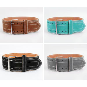 Ceintures de soutien lombaire en cuir naturel pour la musculation, personnalisables dans toutes les couleurs, avec boucle à double ardillon, vente en gros - Product Image 5