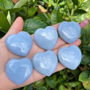 Cristal de Angelita Natural Ecológico en Forma de Corazón, Pulido a Mano, Gema Azul para Meditación, Reiki, Sanación Energética de Chakras, Decoración, Regalo - Product Image 6