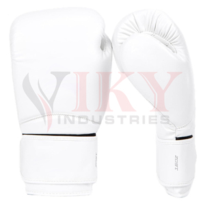 Guantes de Boxeo de Piel Sintética Premium de Color Blanco Sólido, con Costuras Duraderas, Ajuste Ergonómico y Espuma Absorbente de Impactos, Precio al por Mayor - Product Image 2