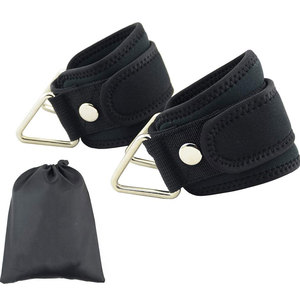 Adjustable Nylon <b>Ankle</b> Guards with Metal D-Ring Closure for Protection Unisex Adult Use in Drawstring Bag - Product Image 1