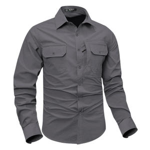 Chemise tactique à séchage rapide pour homme, en tissu ripstop respirant et extensible, manches longues, pour la randonnée, l'escalade, la chasse, chemise formelle ou décontractée - Product Image 6