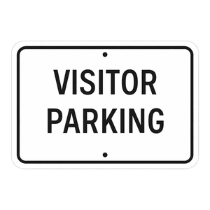 Panneau de signalisation routière d'avertissement intérieur/extérieur en PVC résistant aux intempéries Brady pour parking de visiteurs - Product Image 3