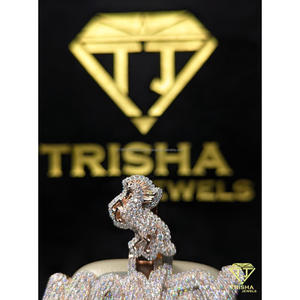 Pendentif plaque nominative Premium « MONEY MITOH » en Moissanite VVS et Argent Sterling 925, style Hip Hop Iced Out, par Trisha Jewels - Product Image 4