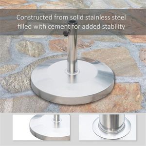 Ombrellone da Giardino Quadrato con Base in Acciaio Inox per Ristoranti, Hotel, Spiaggia o Patio di Casa - Consigliato per la Pioggia - Product Image 5