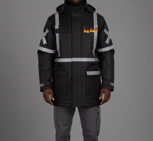 Custom Logo High Visibility Reflective Polyester Digital Printing Unisex Safety Work <b>Jacket</b> for Road Construction Industrial Use - Product Image 1