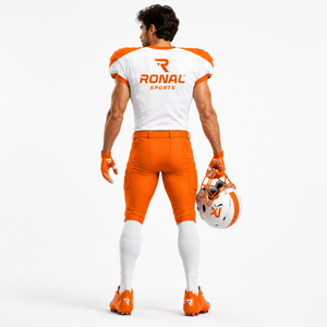 Uniforme de football américain en polyester/coton imprimé par transfert thermique personnalisé, impression professionnelle, best-seller - Product Image 4