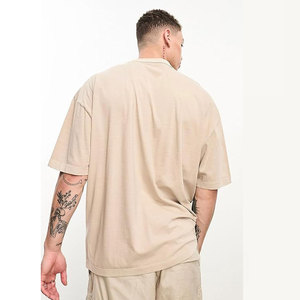 Camiseta de manga corta de alta calidad 100% algodón para hombre, talla grande, corte holgado, con logo personalizado impreso. - Product Image 2