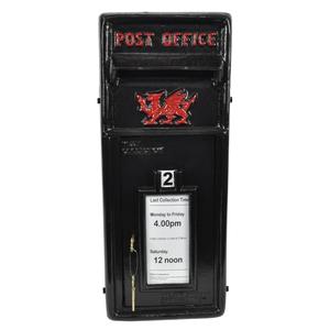 Gift Ideas Heavy Duty Metal Post <b>Box</b> <b>With</b> <b>Lock</b> Black Coated Handmade Decorative Letter <b>Box</b> Custom Text Engrave - Product Image 2