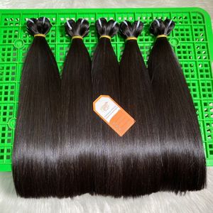 Cheveux vierges non transformés crus du noir 1B d'os 12A de cheveux vierges droits vietnamiens soyeux naturels - Product Image 2