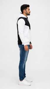 ONETEN APPARELS <b>Men's</b> Color Block <b>Hoodie</b> Plus Size Cotton French Terry Quick Dry Winter Pullover Sweatshirt - Product Image 2