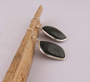 Wholesale 925 Sterling <b>Silver</b> Jasper Fancy Shape Earrings Geometric Natural Stone Dangle Earrings High Quality Jewelry Manufactu - Product Image 2