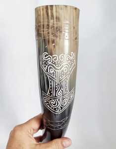 Mug en corne de buffle fait main, forme naturelle, poli, durable, moderne, sans danger pour les aliments, décoration de mariage, décoration d'intérieur, objet de collection - Product Image 2