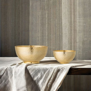 Cuenco para servir de latón clásico natural de bajo precio, ensaladera de aluminio dorado de mediados de siglo, vajilla decorativa de forma redonda - Product Image 4