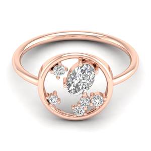 REYES, Anillos de Compromiso de Oro Sólido de 14K y 18K con Moissanita VVS para Mujer, Certificados por GRA, Chapados en Rodio, Joyería Fina - Product Image 5