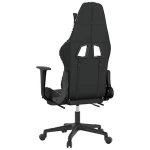 Silla de Juego de Piel Sintética Negra y Camuflaje con Asiento de Espuma y Madera Contrachapada Metálica, Duradera y Elegante para Gamers - Product Image 5