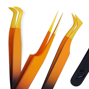 Pince à épiler professionnelle de haute qualité avec logo personnalisé, en acier inoxydable, pointes pointues, soin des yeux, par Stahlmann Pro - Product Image 2