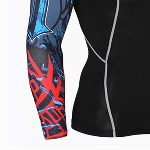 Men's Black Full Length Compression Pants Skull Print Quick Dry Sporty Fit Lightweight Spandex Polyester Elastic Waist - Product Image 5