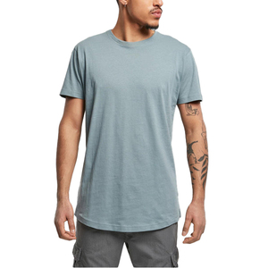 Men's <b>Light</b> Blue Short Sleeve O-<b>Neck</b> T-Shirt Regular Fit Casual Solid Color Cotton Jersey Plain Tee - Product Image 1