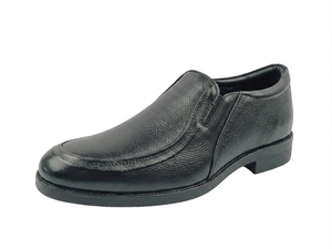 Mocassins Dlords noirs en cuir véritable à enfiler, avec doublure textile respirante, pour le bureau et les occasions professionnelles, toutes saisons, semelle extérieure en caoutchouc, semelle intermédiaire en EVA - Product Image 3
