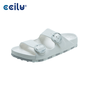 Ecológico Ligero Vegano Control de olores Antideslizante Ergonómico Doble hebilla Correa Eva Zapatillas Jg09 - Product Image 1