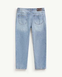 Pantalones de mezclilla largos para hombre, estilo Vietnam, corte ajustado, cintura media, cierre de cremallera, formales, transpirables, anti-bolitas, antiestáticos - Product Image 2