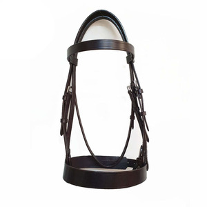 Premium polo bridle crafted with strong leather straps designed for <b>secure</b> horse control comfort and smooth riding performance - Product Image 3