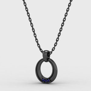 Collar con Colgante de Tres Piedras de Plata de Ley 925 Chapado en Oro de 18k, Estilo Minimalista, Regalo para Parejas, Amor Eterno, Zafiro y Cuarzo - Product Image 4