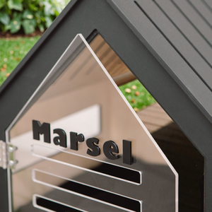 XWOOD Maison pour chat et chien de luxe moderne en bois massif écologique avec toit en bois, abri intérieur chaud pour animaux de compagnie, montage facile en kit - Product Image 5