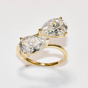 CONCEPTION Anillo de Moissanita de Plata 925 Personalizado con Oro Fino de 9K 10K 14K 18K para Compromiso y Boda para Mujer - Product Image 5